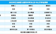 七里河中学10月23日到10.27日菜谱公示